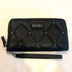 Nicole Miller Black Wallet with Studs